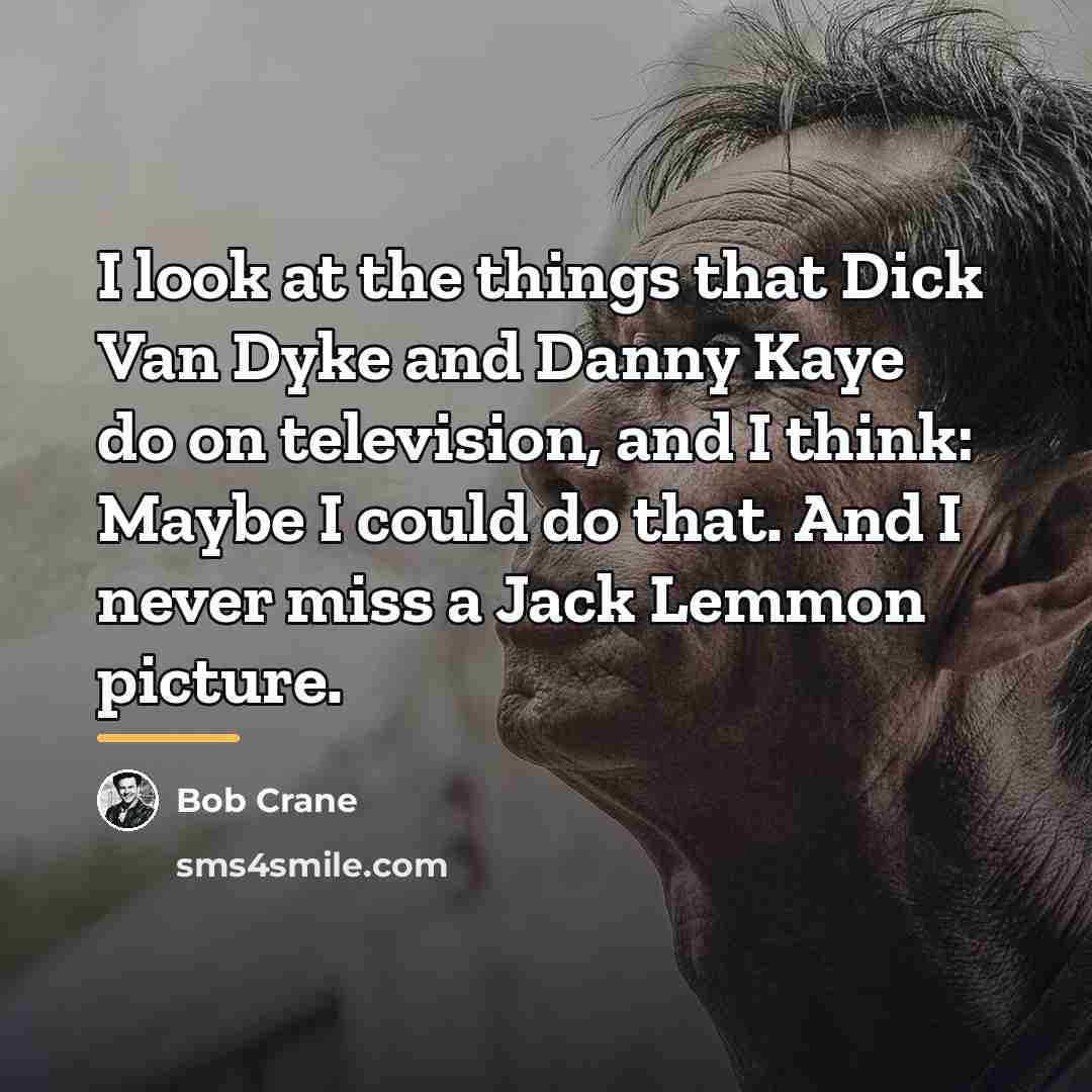 “I look at the things that Dick Van Dyke and…” quote by Bob Crane