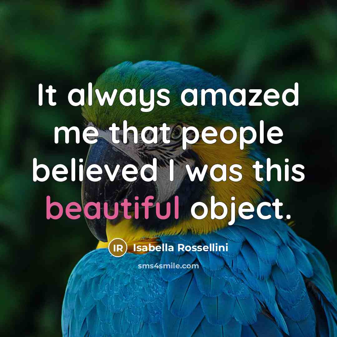 “It always amazed me that people believed I was this…” quote by Isabella Rossellini