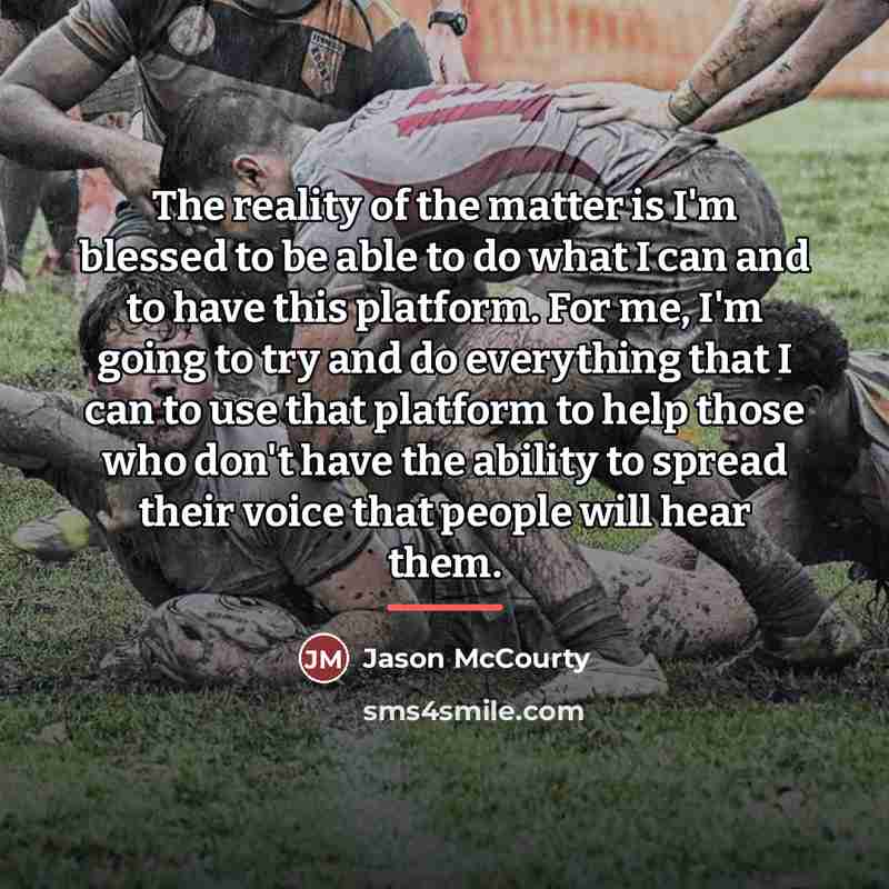 “The reality of the matter is I'm blessed to be…” quote by Jason McCourty