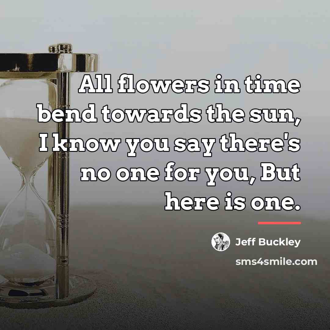 “All flowers in time bend towards the sun, I know…” quote by Jeff Buckley