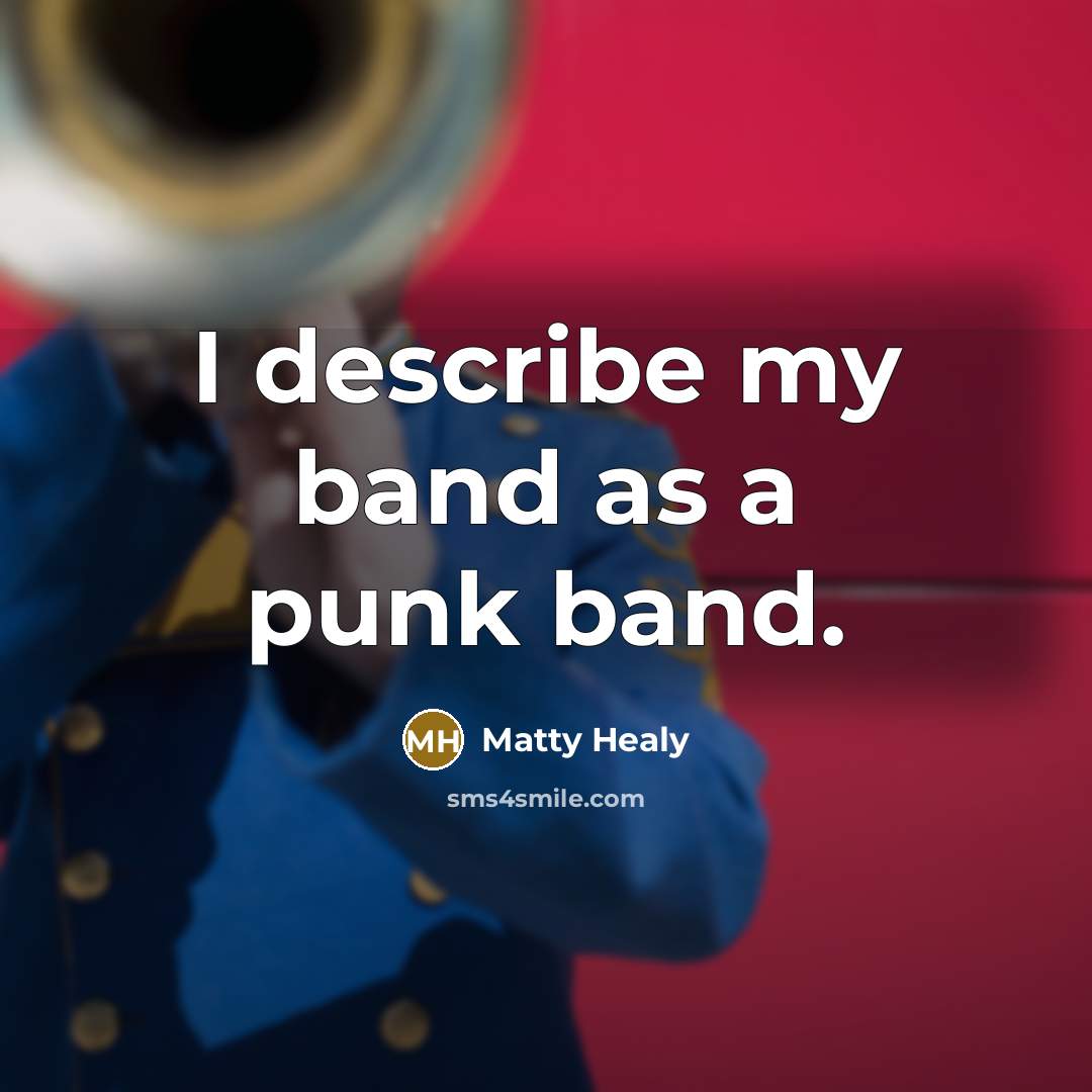 “I describe my band as a punk band.…” quote by Matty Healy