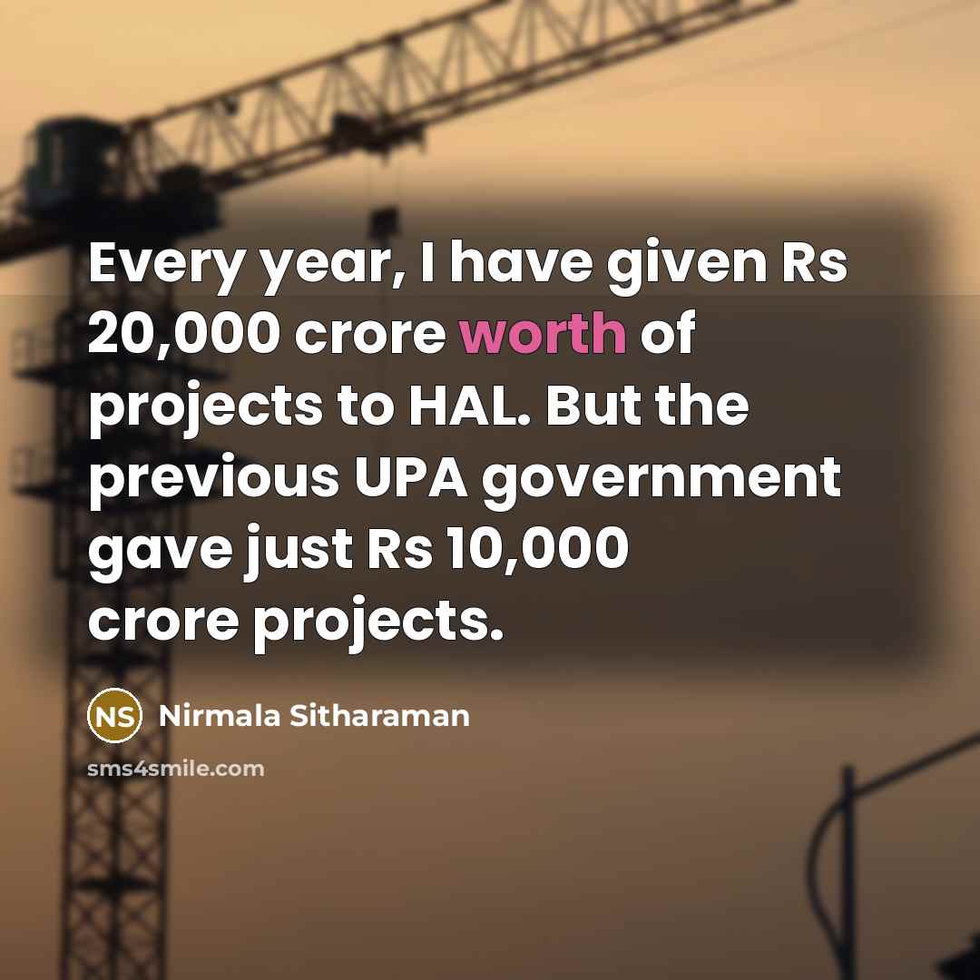 “Every year, I have given Rs 20,000 crore worth of…” quote by Nirmala Sitharaman