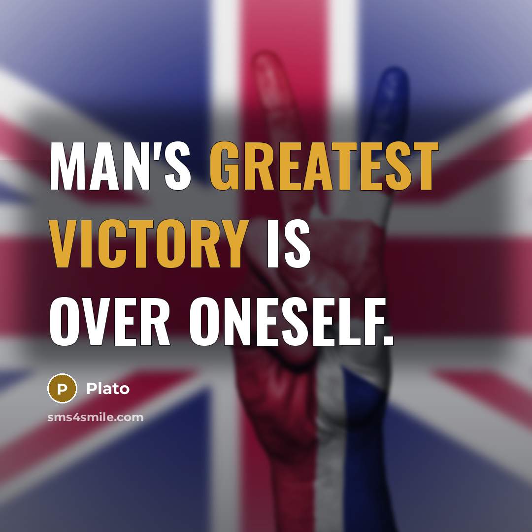 “Man's greatest victory is over oneself.” quote by Plato