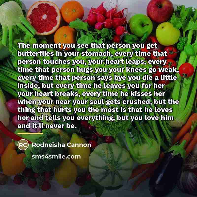 “The moment you see that person you get butterflies in…” quote by Rodneisha Cannon