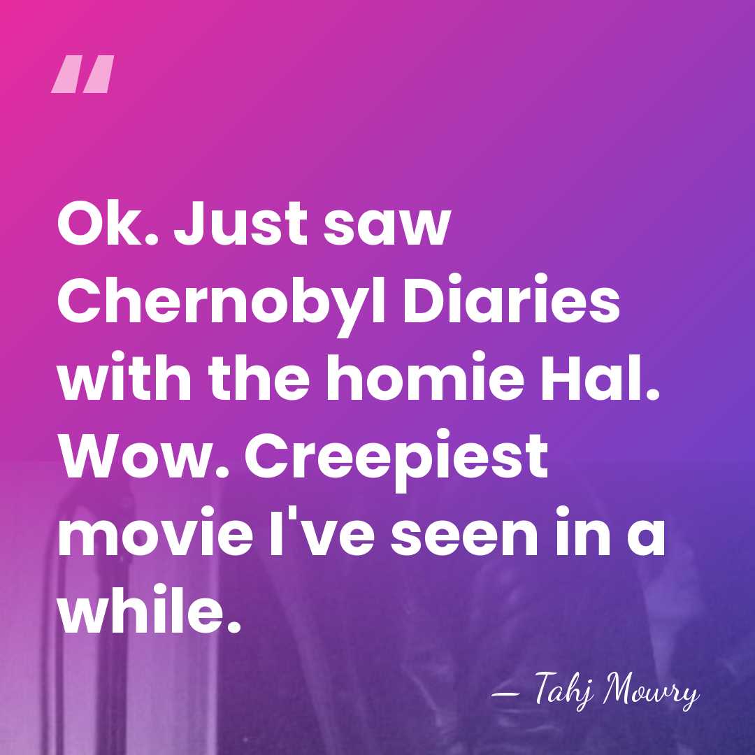 Ok. Just saw Chernobyl Diaries with the homie Hal. Wow. Creepiest movie&hellip; - Tahj Mowry