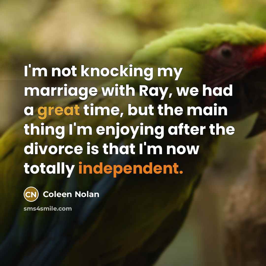 “I'm not knocking my marriage with Ray, we had a…” quote by Coleen Nolan