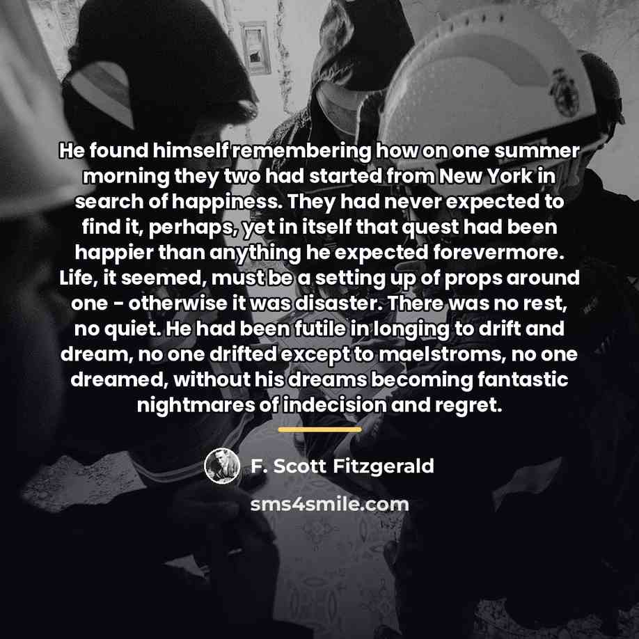 “He found himself remembering how on one summer morning they…” quote by F. Scott Fitzgerald