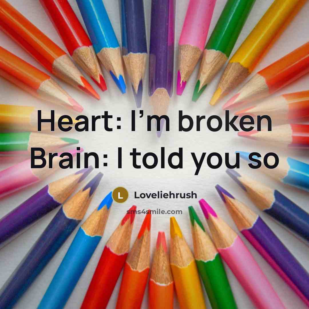 “Heart: I'm broken Brain: I told you so…” quote by Loveliehrush