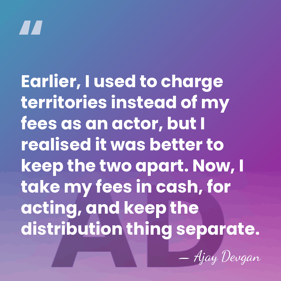 Earlier, I used to charge territories instead of my fees as an&hellip; - Ajay Devgan