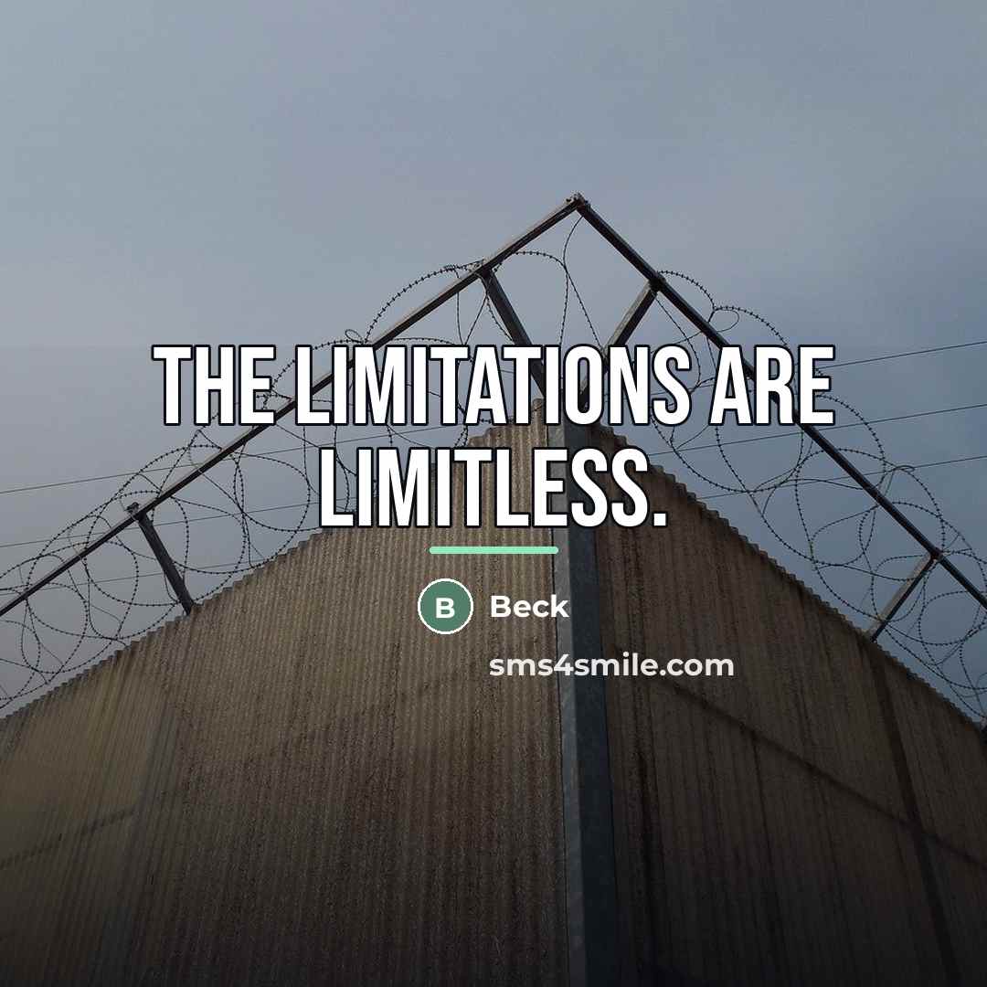 “The limitations are limitless.…” quote by Beck