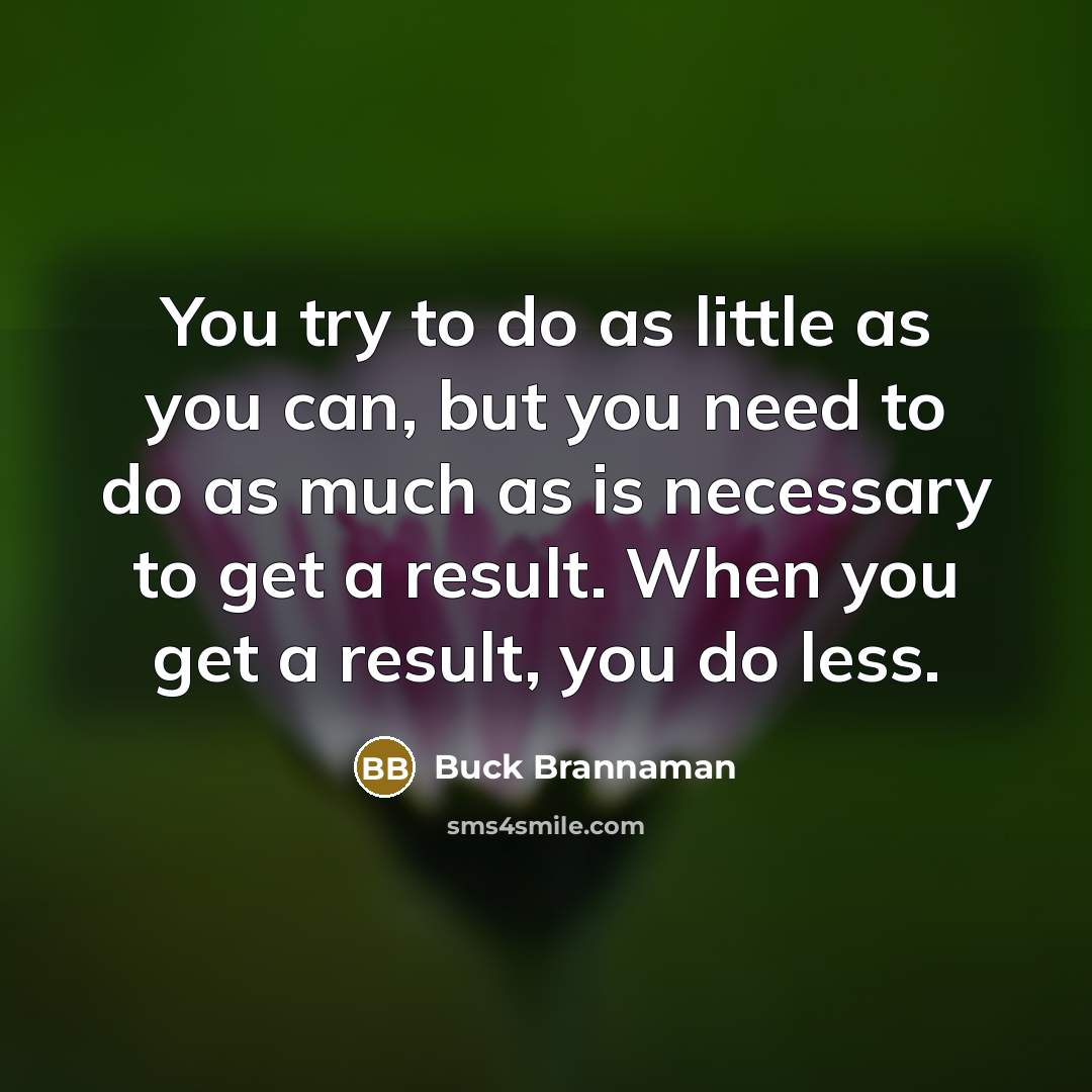 “You try to do as little as you can, but…” quote by Buck Brannaman
