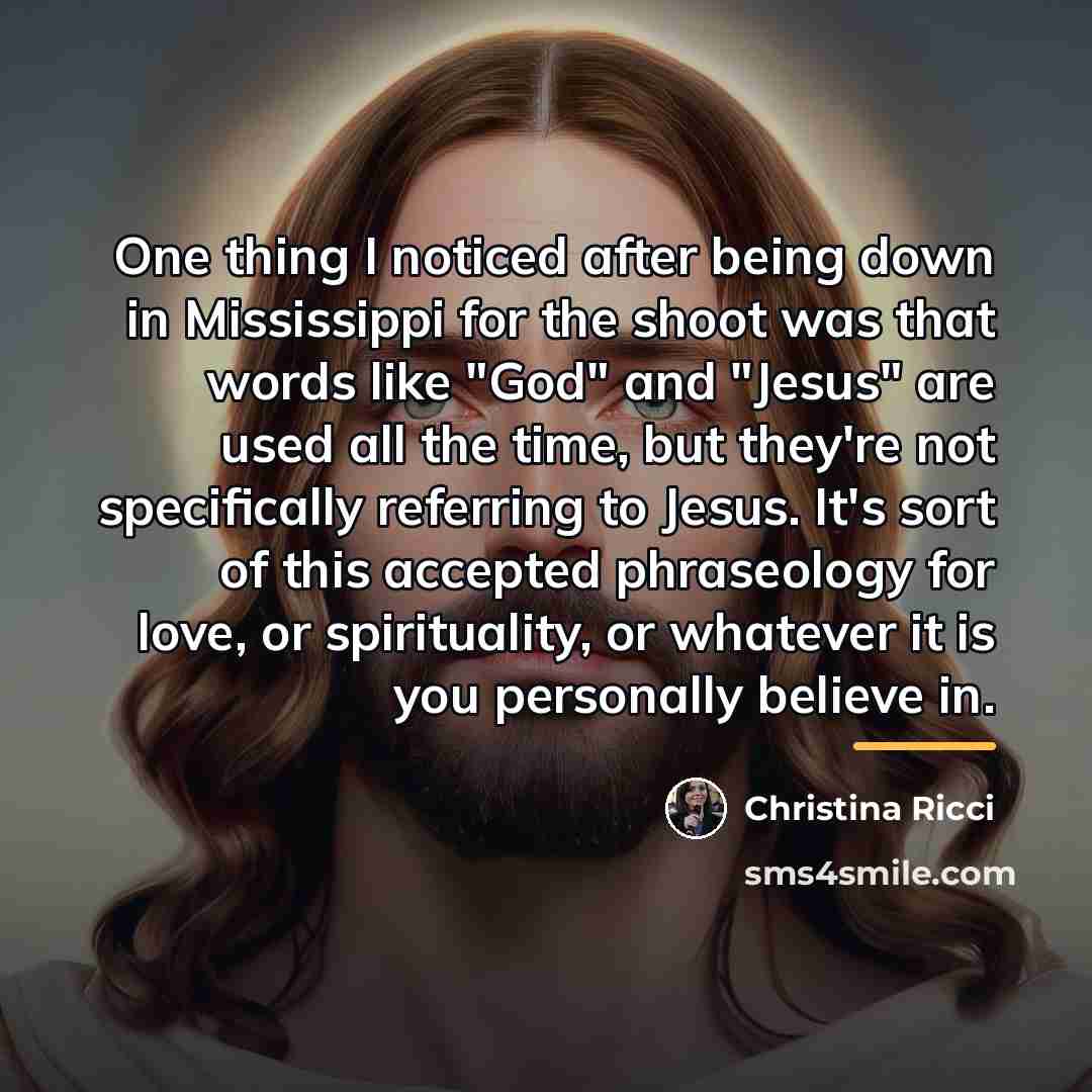 “One thing I noticed after being down in Mississippi for…” quote by Christina Ricci