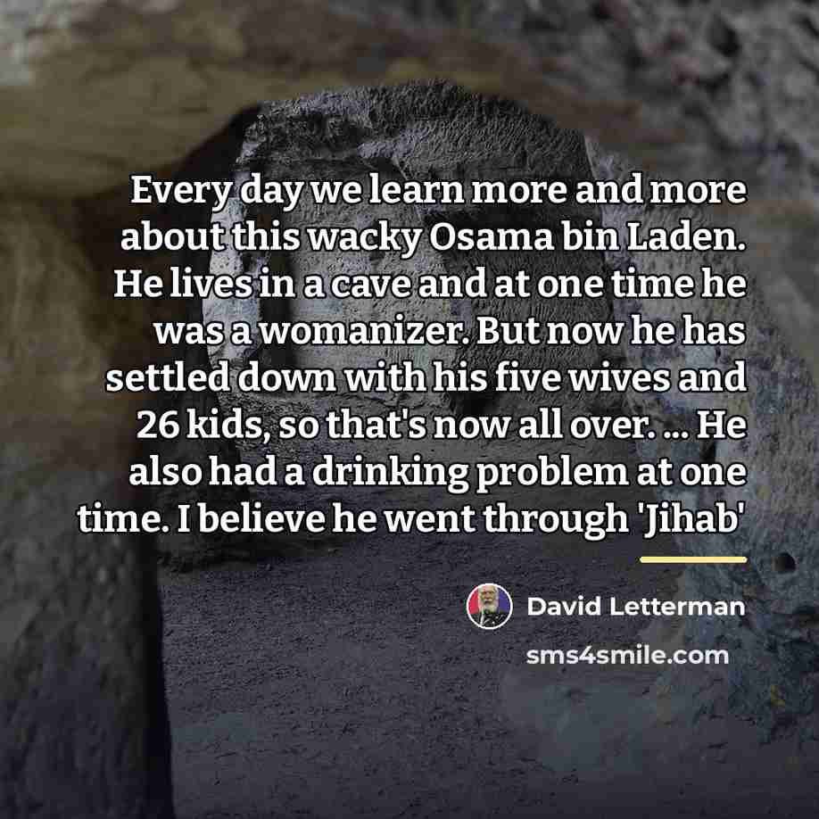 “Every day we learn more and more about this wacky…” quote by David Letterman