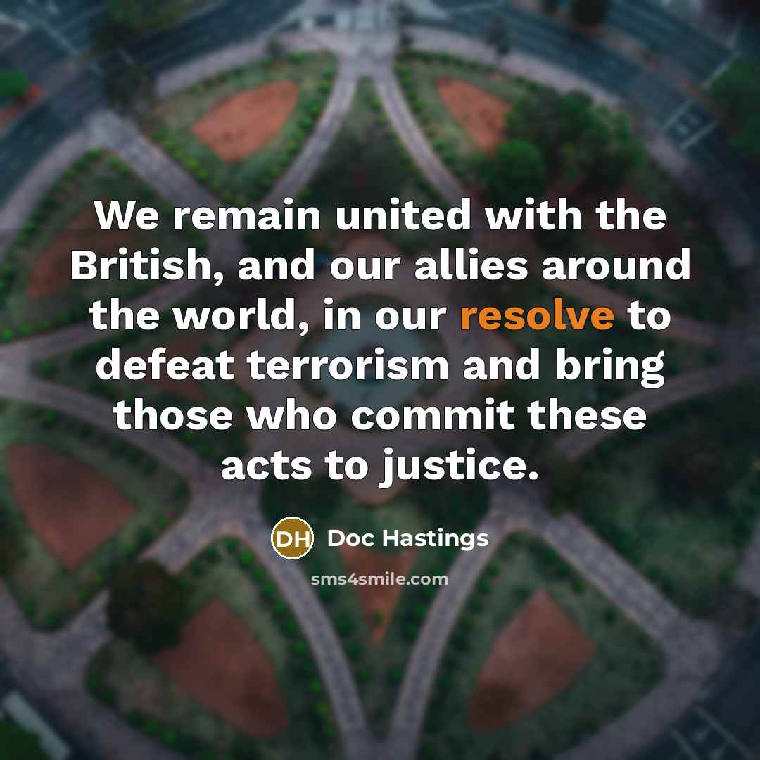 “We remain united with the British, and our allies around…” quote by Doc Hastings