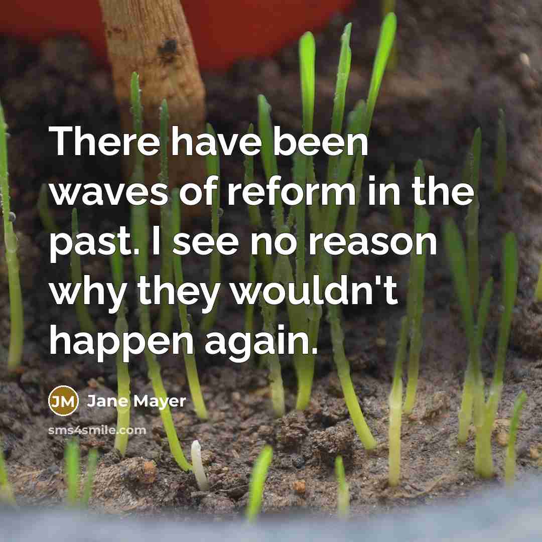 “There have been waves of reform in the past. I…” quote by Jane Mayer