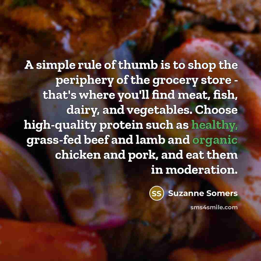 “A simple rule of thumb is to shop the periphery…” quote by Suzanne Somers