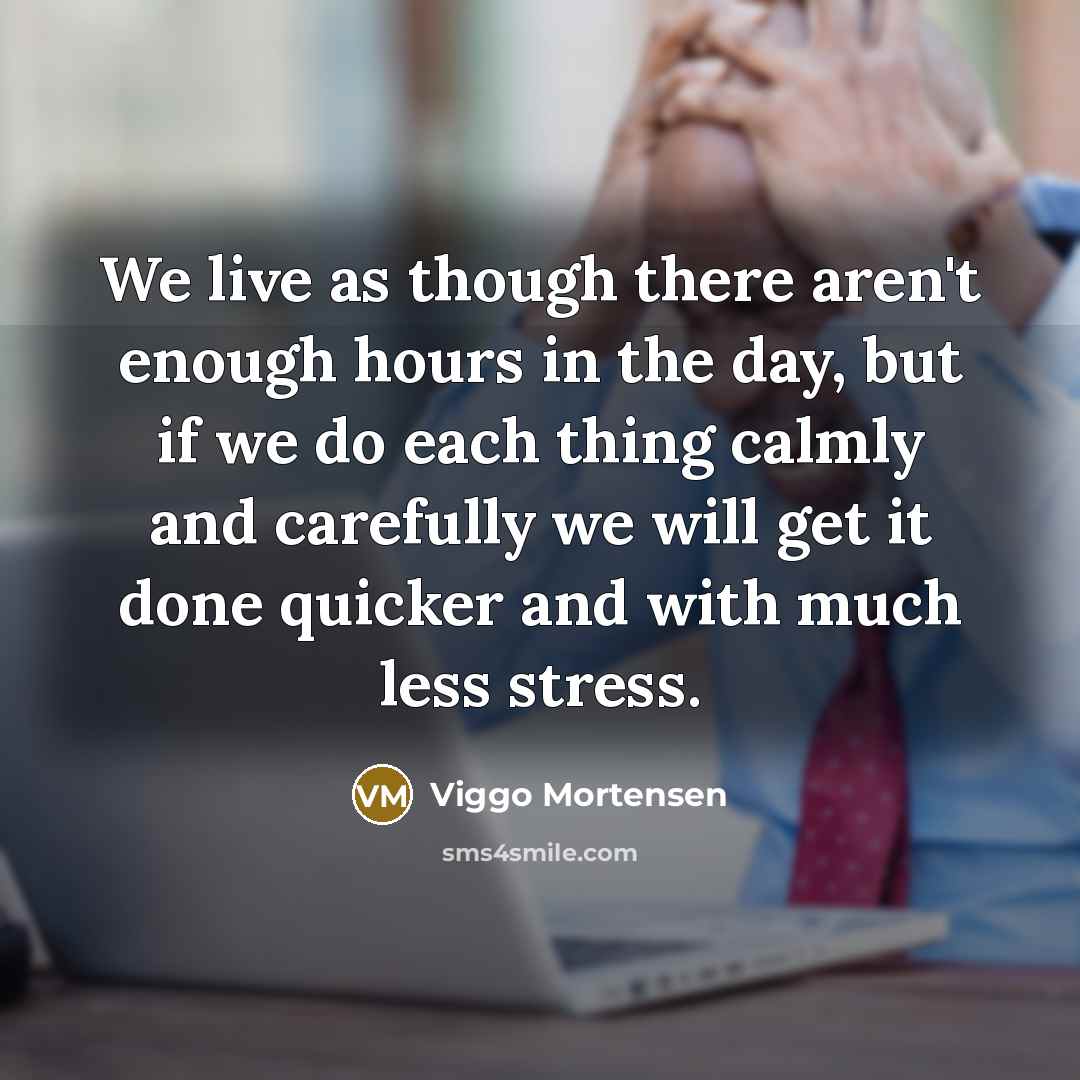 “We live as though there aren't enough hours in the…” quote by Viggo Mortensen