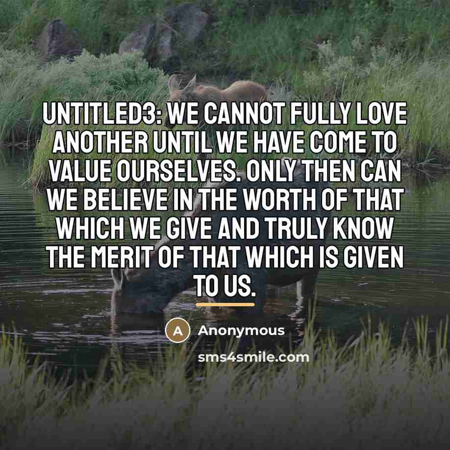 “UNTITLED3: We cannot fully love another until we have come…” quote by Anonymous