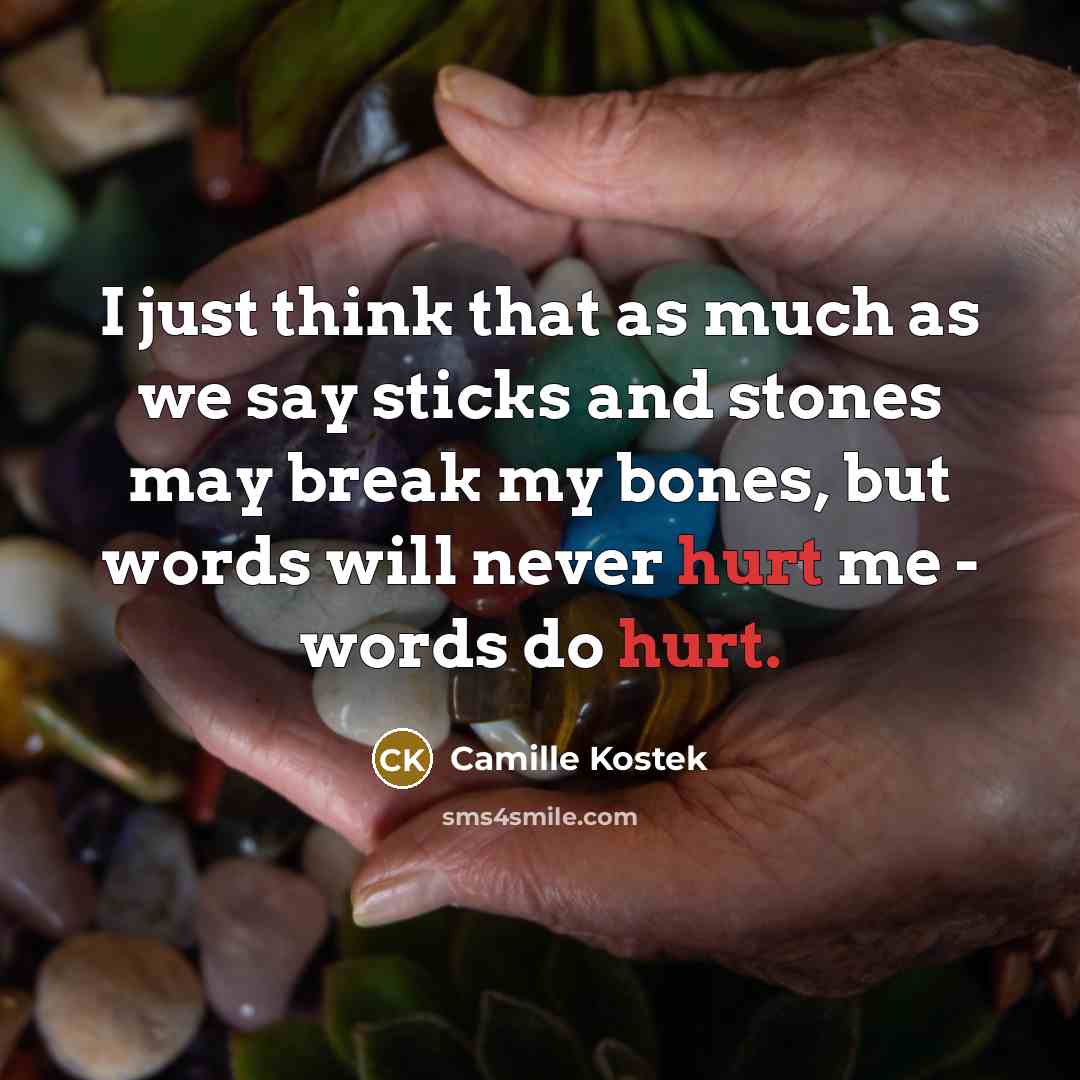 “I just think that as much as we say sticks…” quote by Camille Kostek