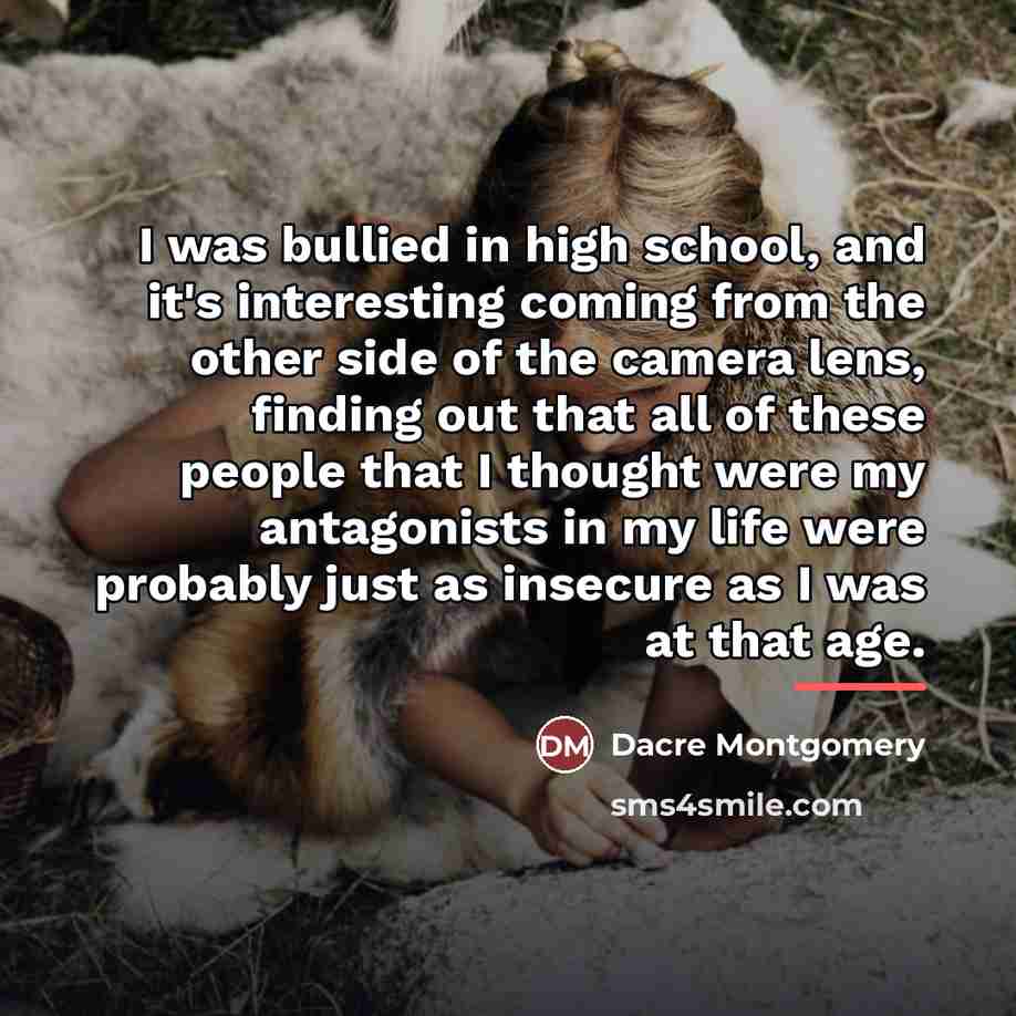 “I was bullied in high school, and it's interesting coming…” quote by Dacre Montgomery