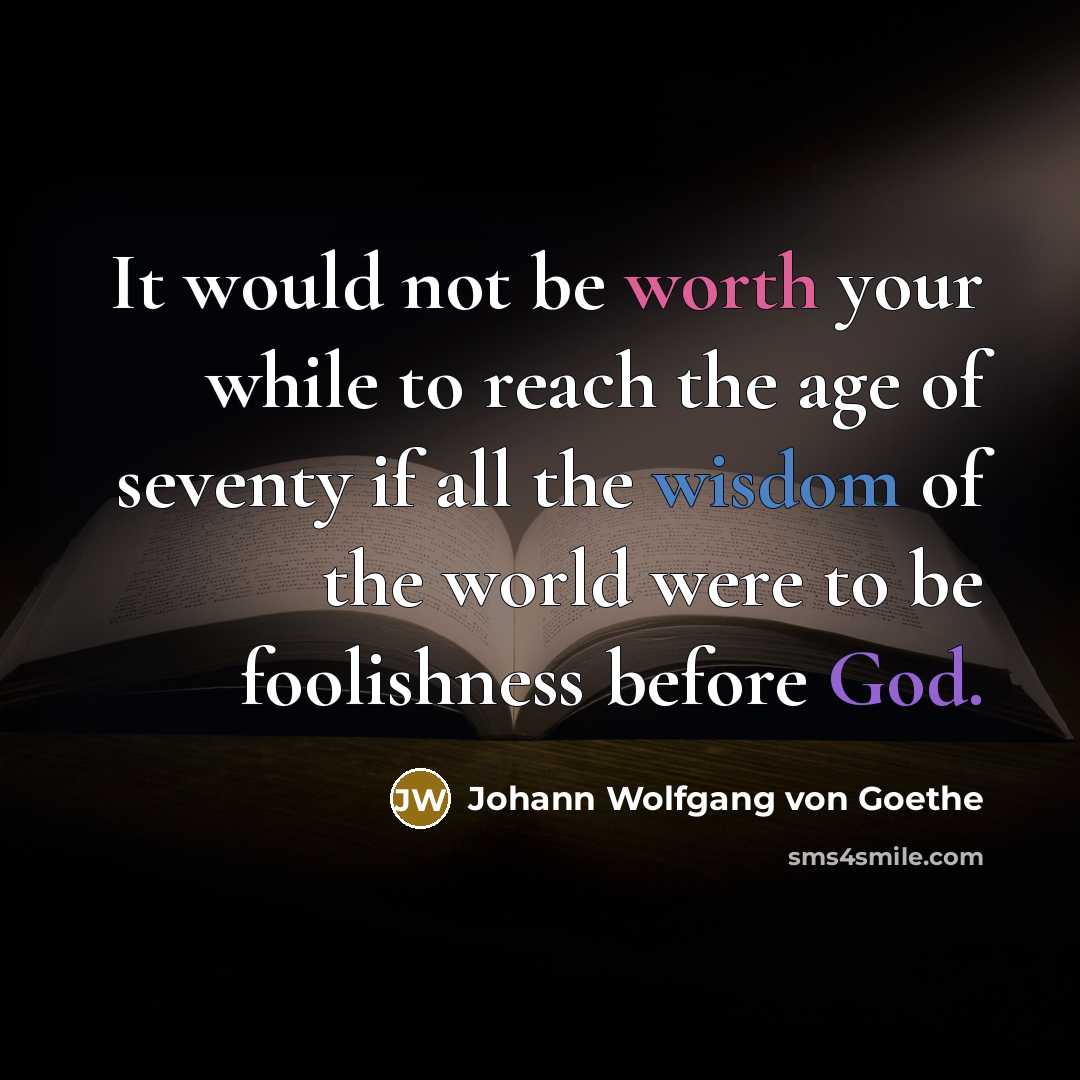 “It would not be worth your while to reach the…” quote by Johann Wolfgang von Goethe