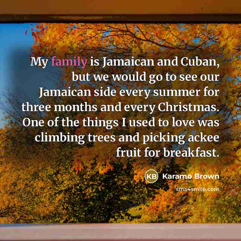 “My family is Jamaican and Cuban, but we would go…” quote by Karamo Brown