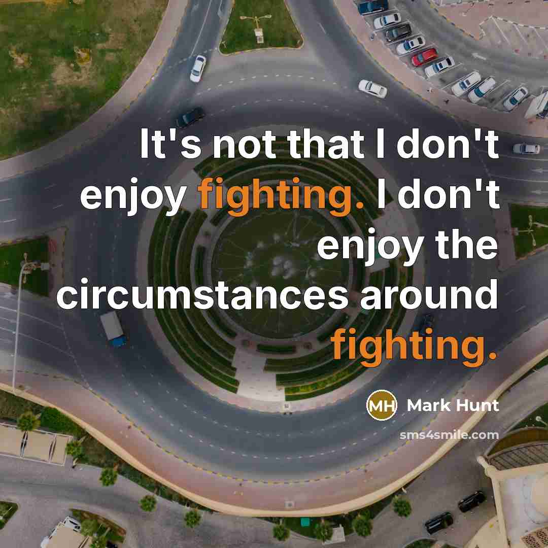 “It's not that I don't enjoy fighting. I don't enjoy…” quote by Mark Hunt