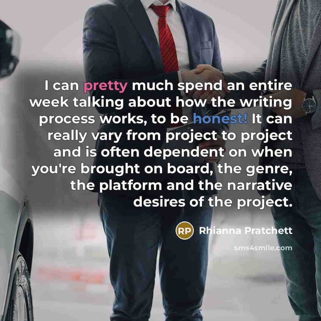 “I can pretty much spend an entire week talking about…” quote by Rhianna Pratchett
