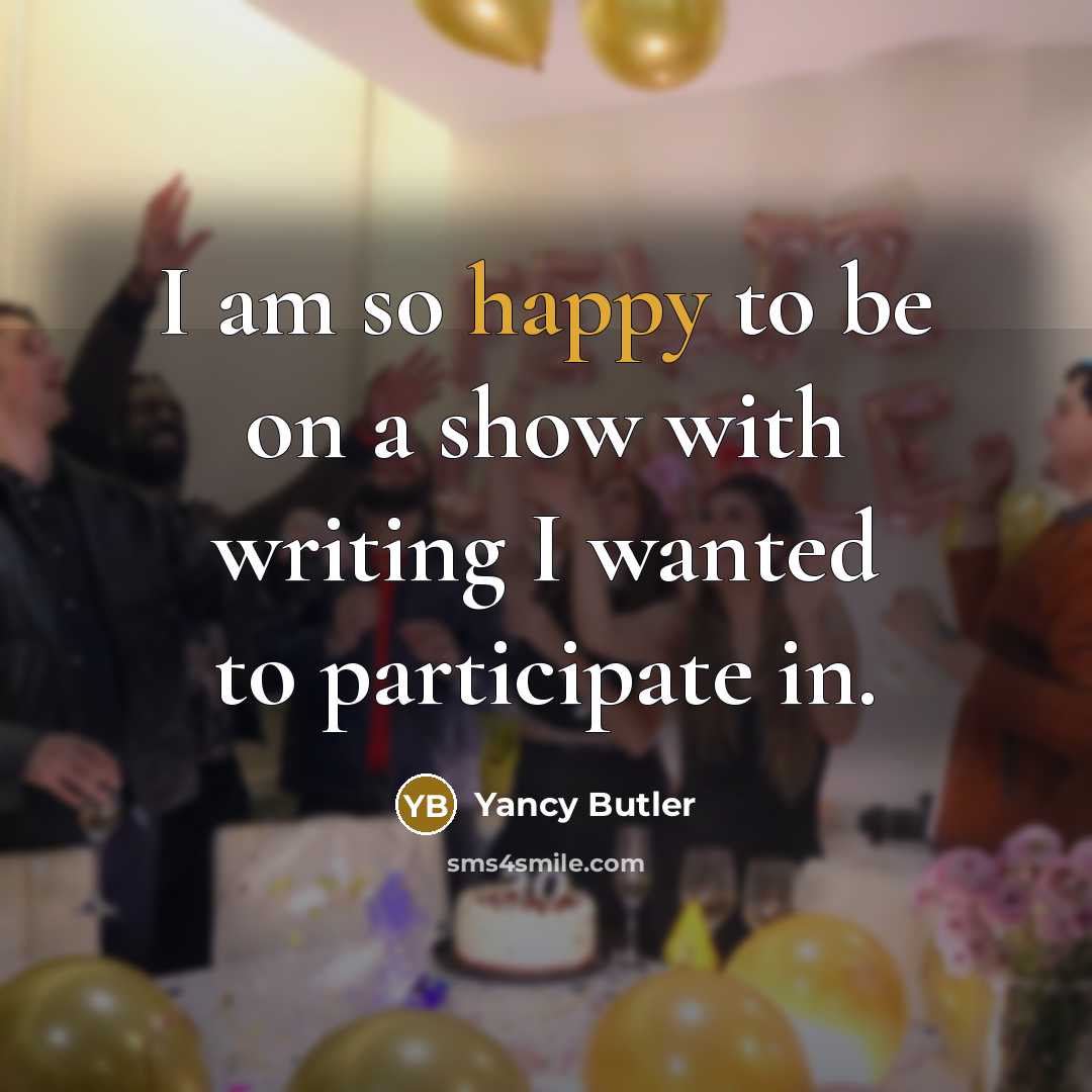 “I am so happy to be on a show with…” quote by Yancy Butler
