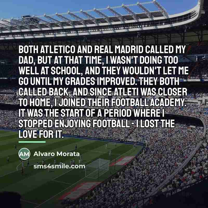“Both Atletico and Real Madrid called my dad, but at…” quote by Alvaro Morata