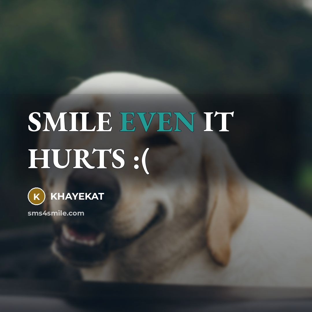 “SMILE EVEN IT HURTS :(…” quote by KHAYEKAT