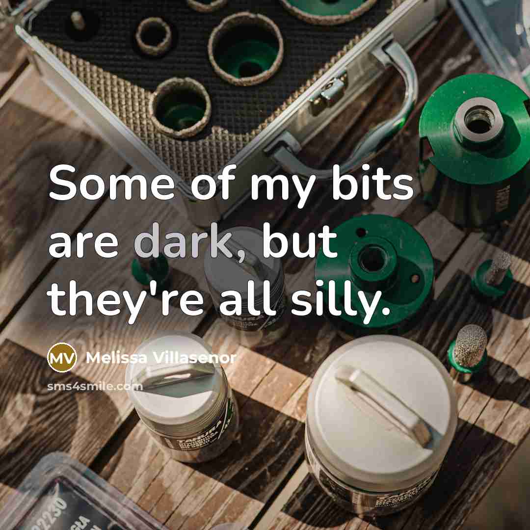 “Some of my bits are dark, but they're all silly.…” quote by Melissa Villasenor