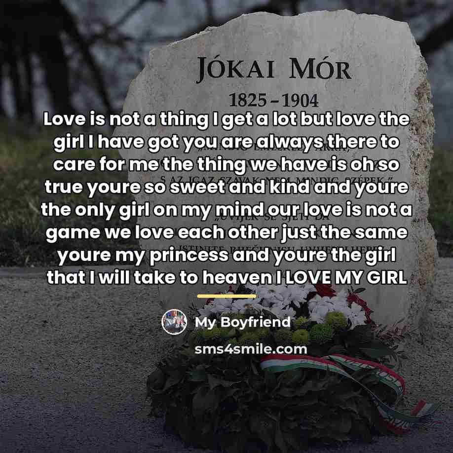 “Love is not a thing I get a lot but…” quote by My Boyfriend