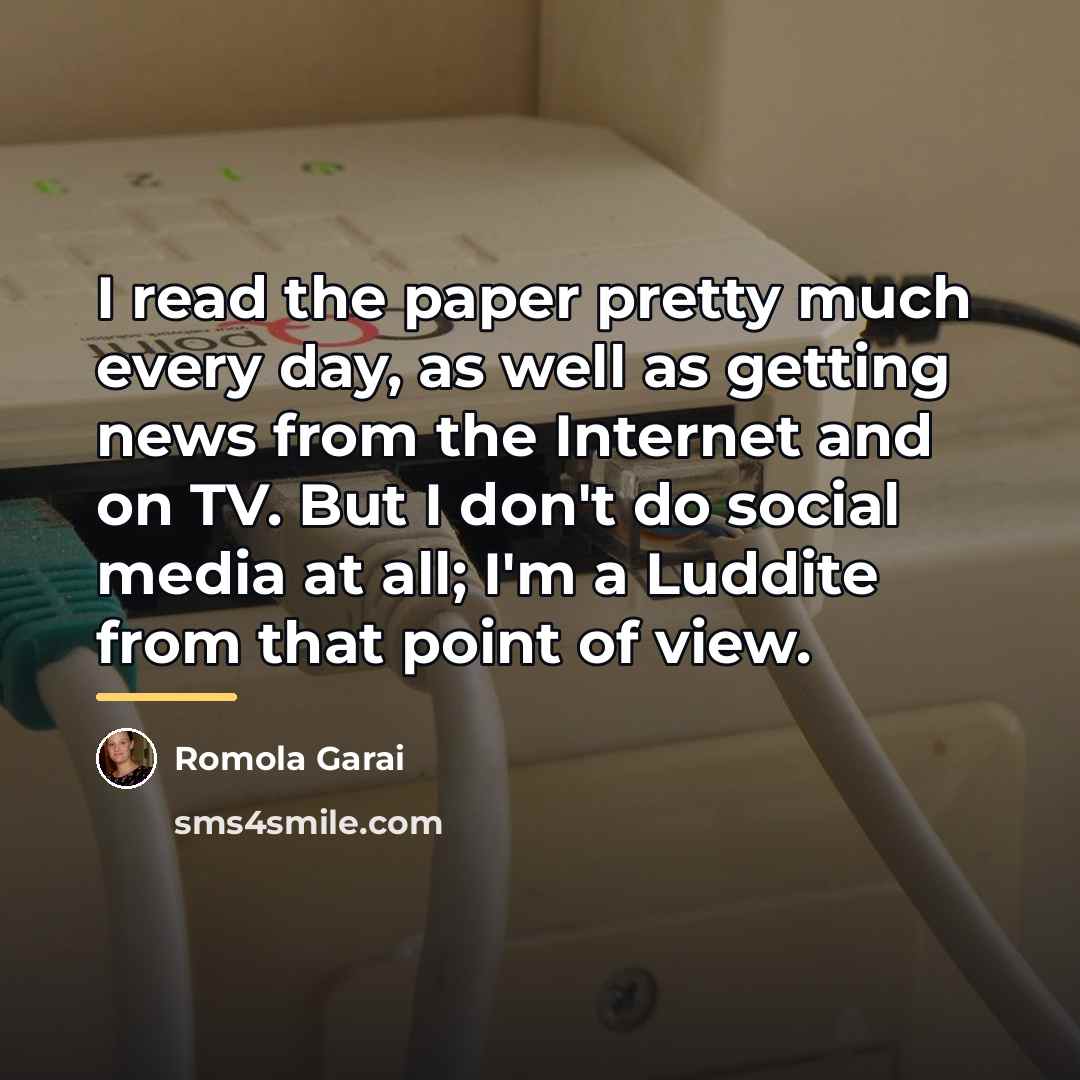 “I read the paper pretty much every day, as well…” quote by Romola Garai