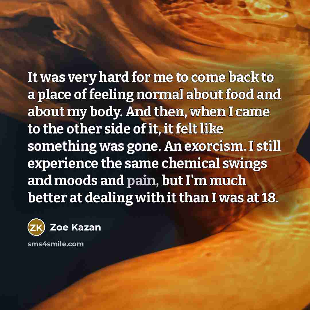“It was very hard for me to come back to…” quote by Zoe Kazan
