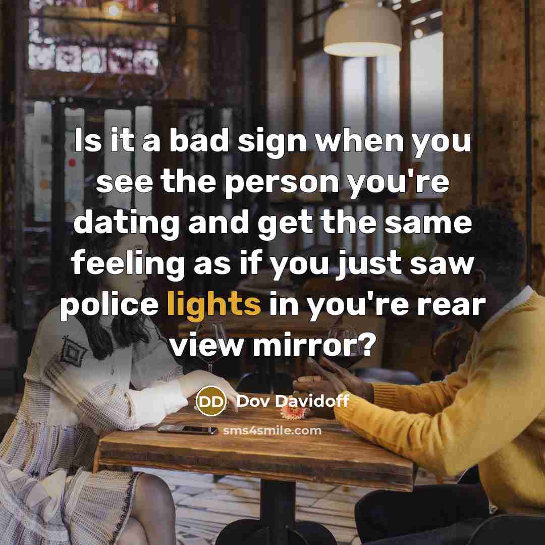 “Is it a bad sign when you see the person…” quote by Dov Davidoff