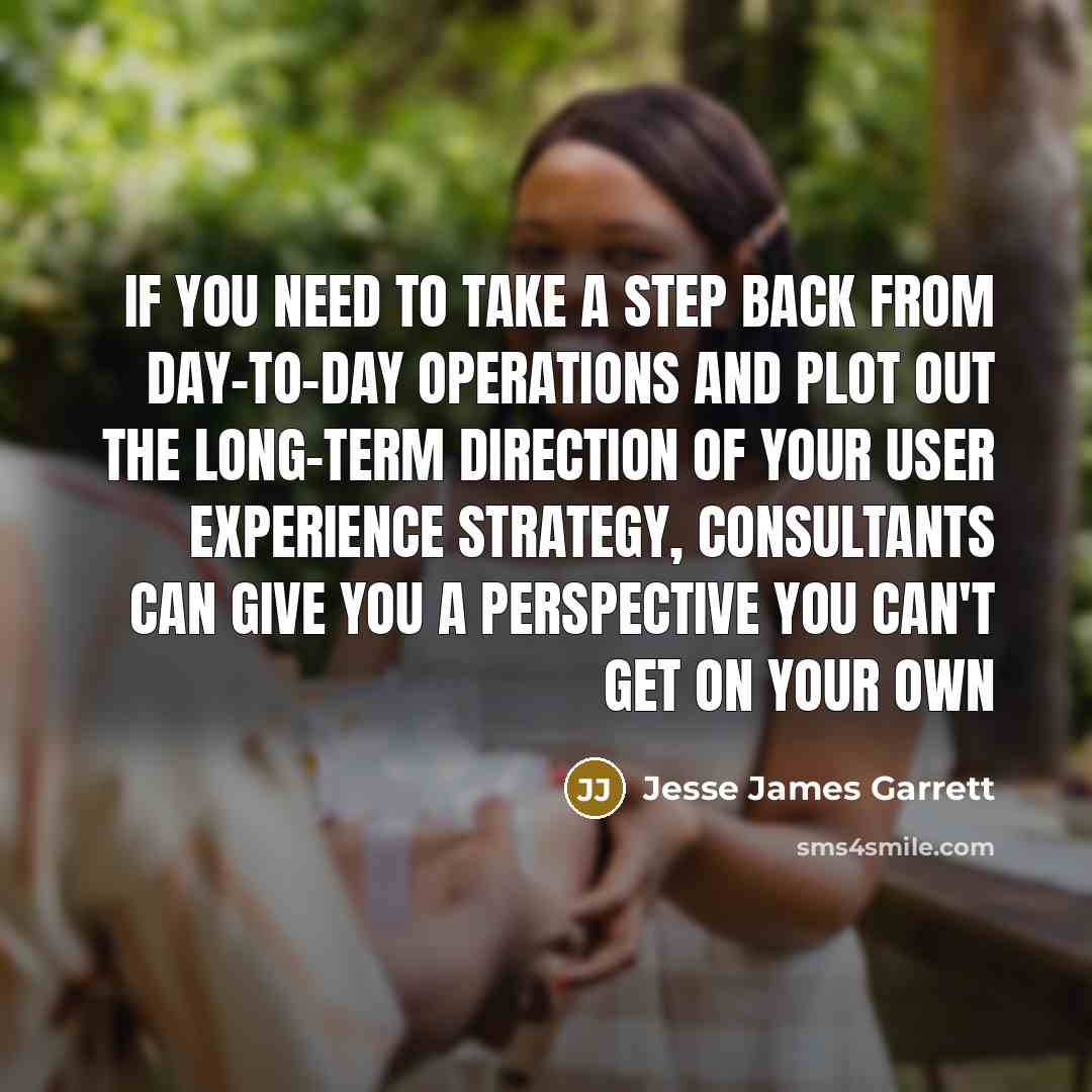 “If you need to take a step back from day-to-day…” quote by Jesse James Garrett