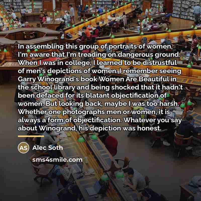 “In assembling this group of portraits of women, I'm aware…” quote by Alec Soth
