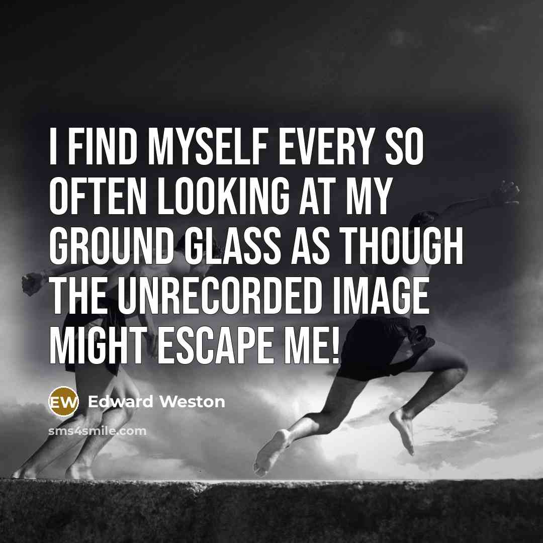 “I find myself every so often looking at my ground…” quote by Edward Weston