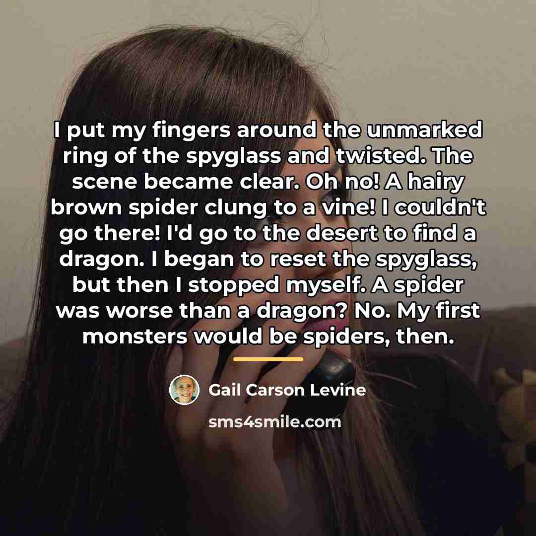 “I put my fingers around the unmarked ring of the…” quote by Gail Carson Levine