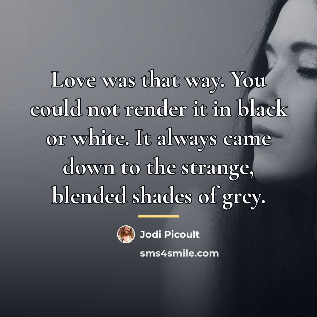 “Love was that way. You could not render it in…” quote by Jodi Picoult