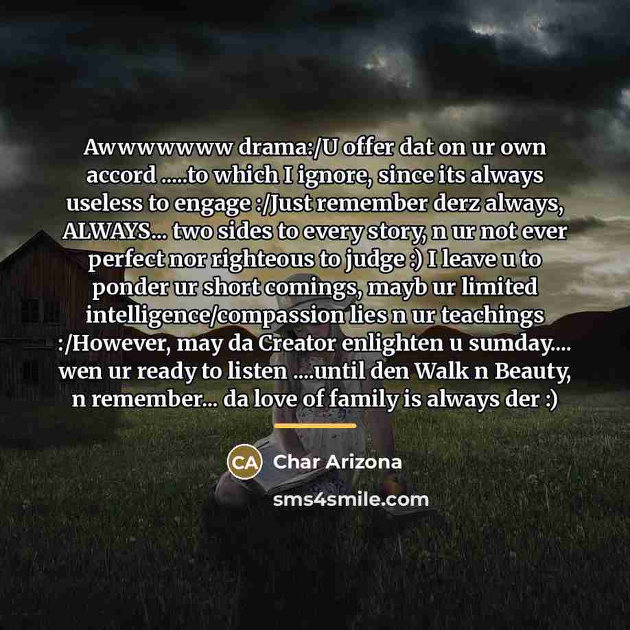 “Awwwwwww drama:/U offer dat on ur own accord .....to which…” quote by Char Arizona