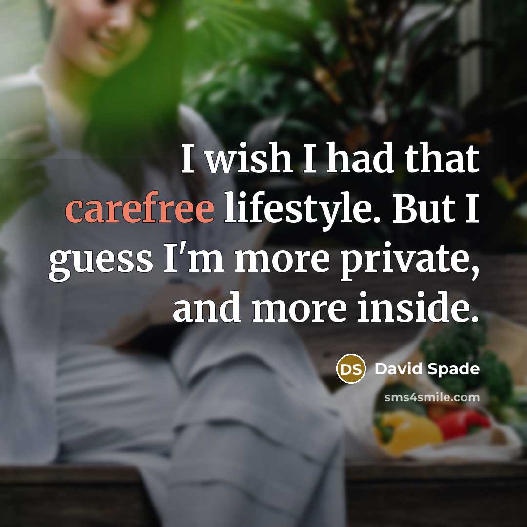“I wish I had that carefree lifestyle. But I guess…” quote by David Spade