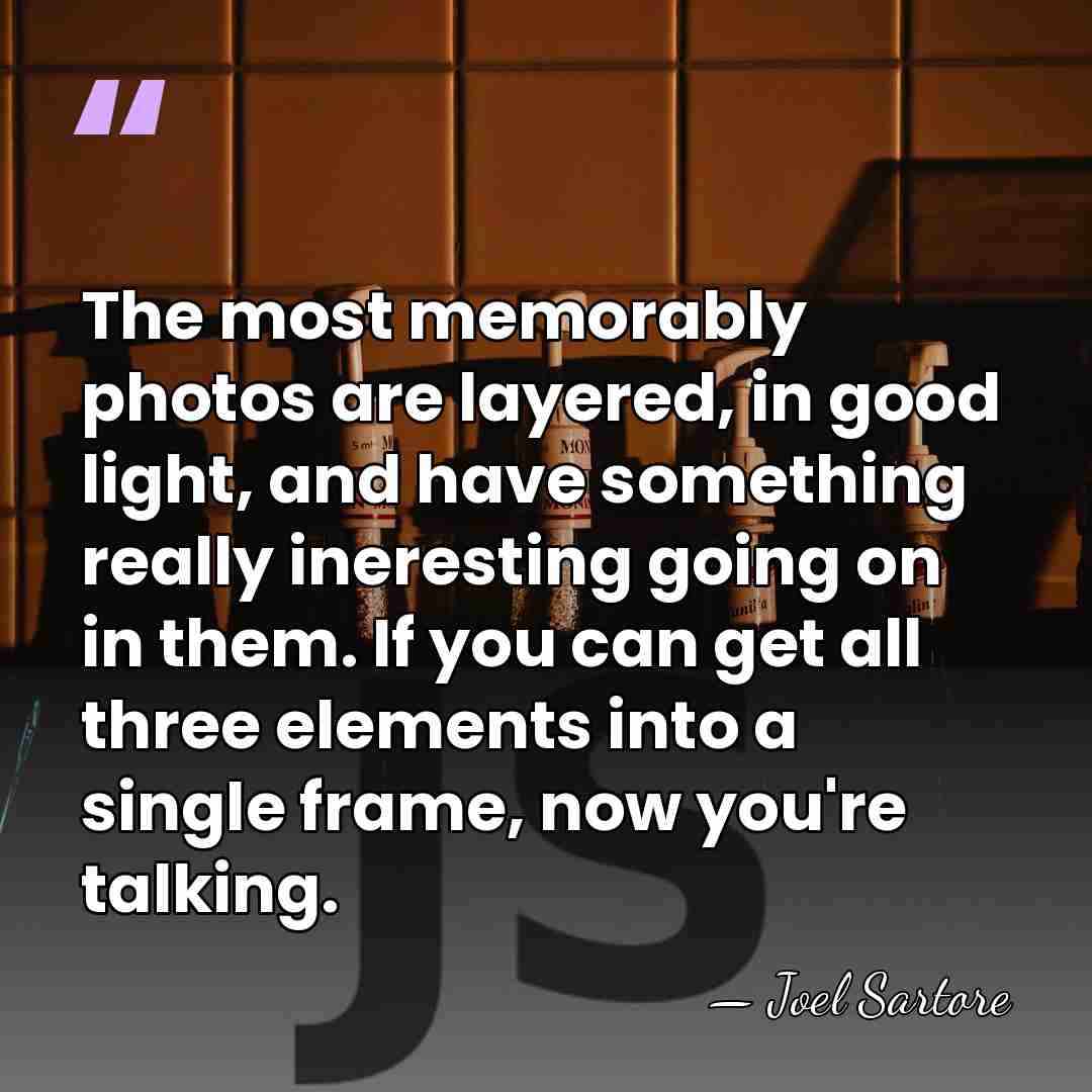 The most memorably photos are layered, in good light, and have something&hellip; - Joel Sartore