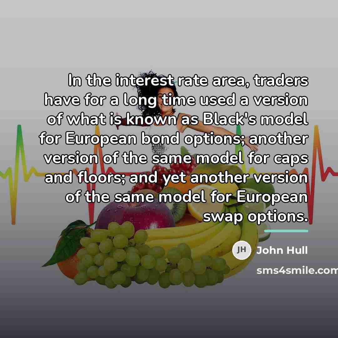 “In the interest rate area, traders have for a long…” quote by John Hull