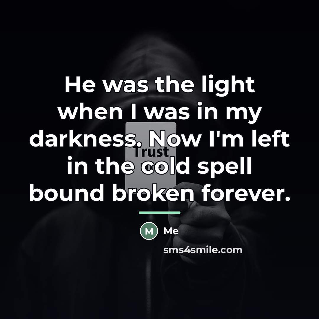 “He was the light when I was in my darkness.…” quote by Me