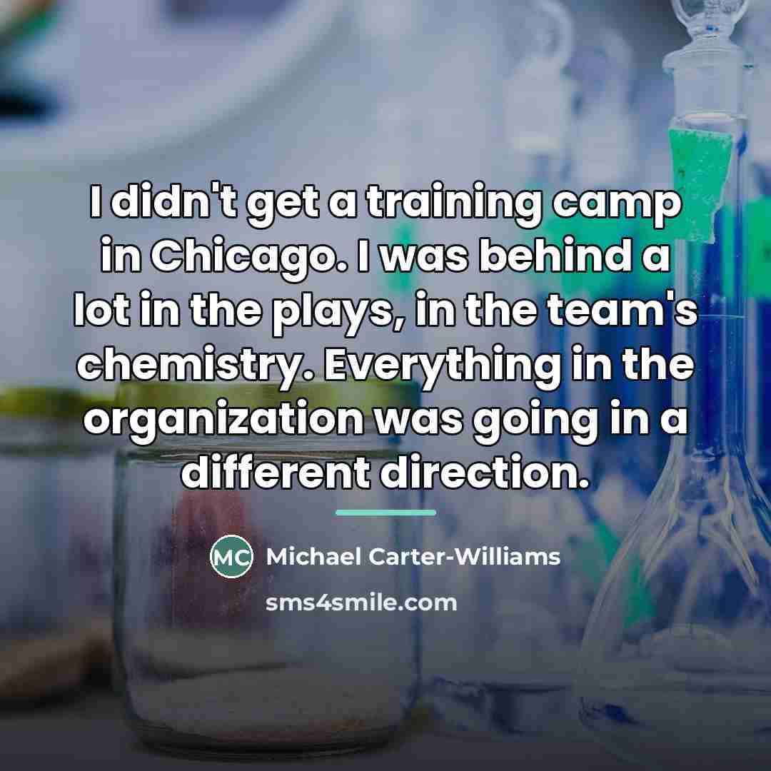 “I didn't get a training camp in Chicago. I was…” quote by Michael Carter-Williams