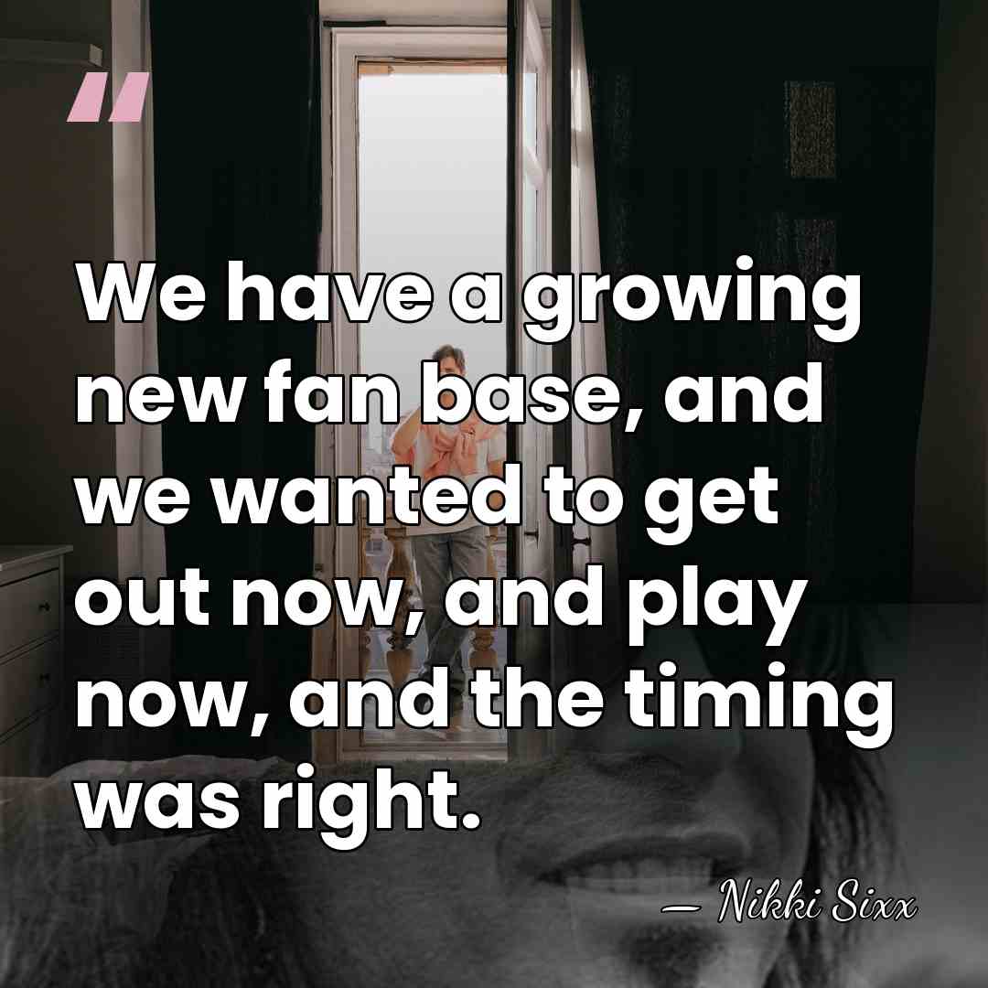 We have a growing new fan base, and we wanted to get&hellip; - Nikki Sixx