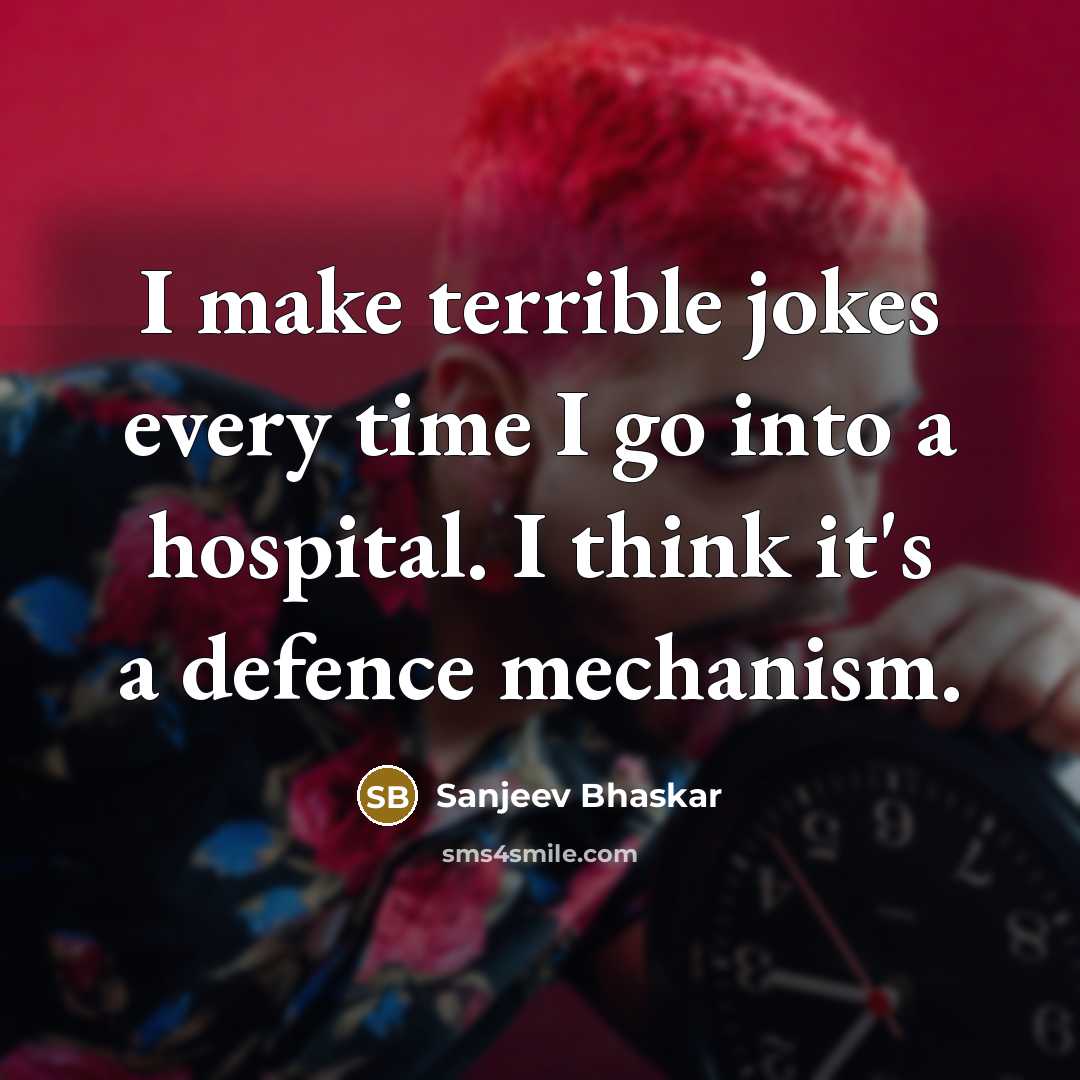 “I make terrible jokes every time I go into a…” quote by Sanjeev Bhaskar