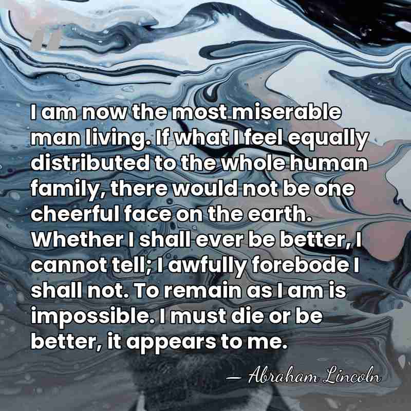 I am now the most miserable man living. If what I feel&hellip; - Abraham Lincoln